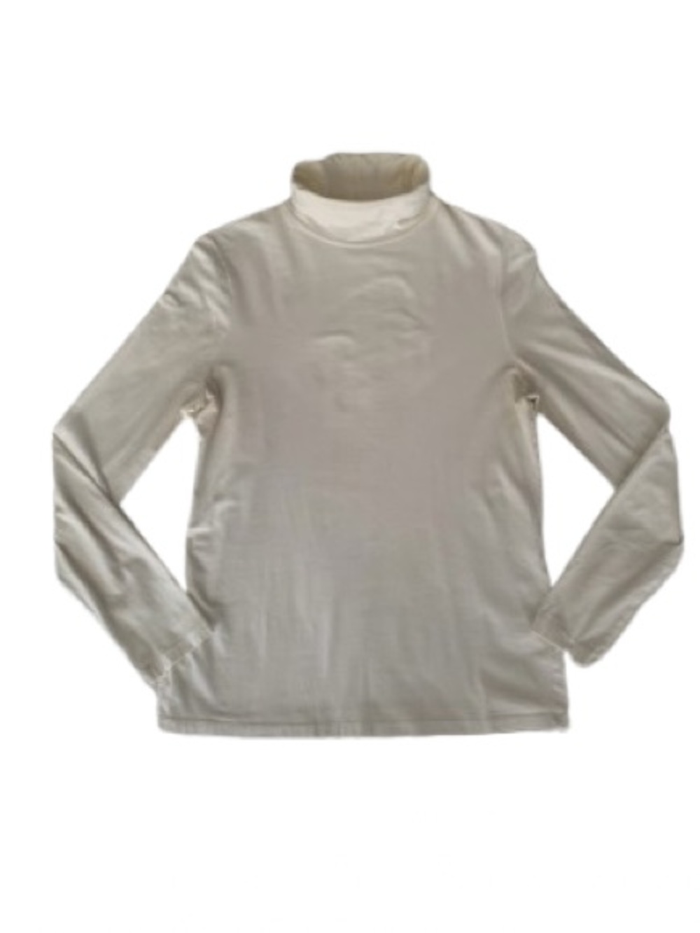 Merona Turtleneck Fold Down Neck Women’s Size XS White Cotton Spandex